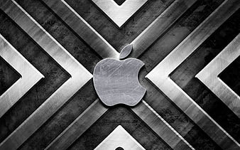 Apple gray. Metal Apple. Apple brand logo 4k. Картинки на фон рабочего стола Минимализм. H logo 4k photo.