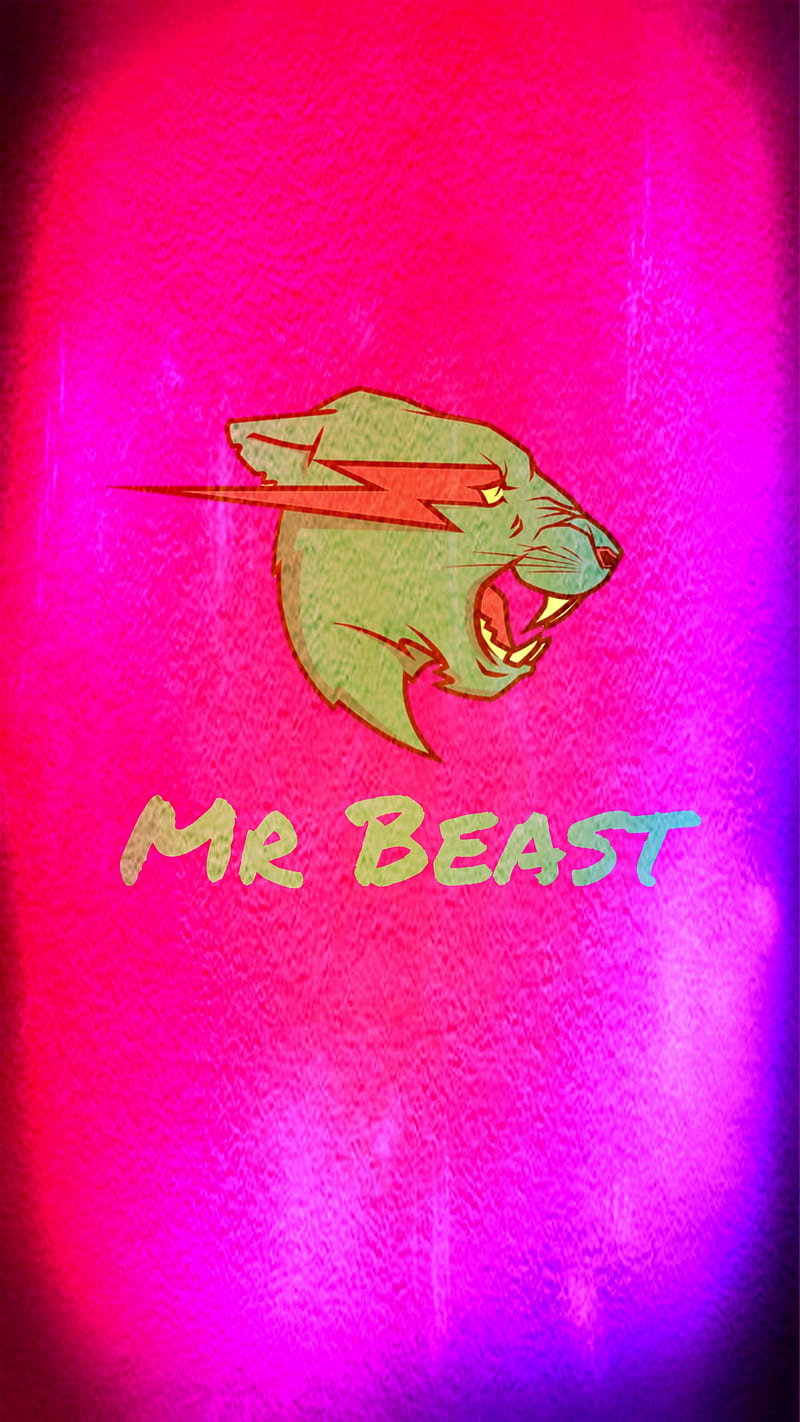 Download Neon Mr Beast Logo Wallpaper