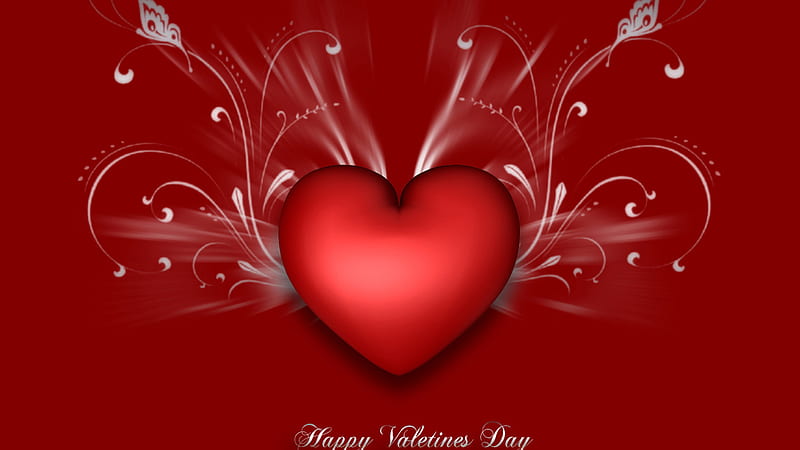 Happy Valentines Day With Red Heart Valentines Day, HD wallpaper | Peakpx