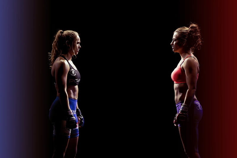 Ronda vs Tate, mma, bra, hot, fighters, sexy, esports, women, HD wallpaper