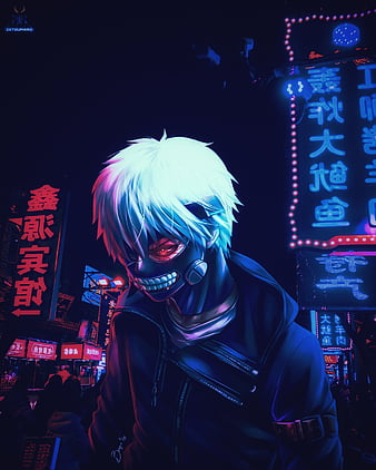 Kaneki, red, nose, anime, cool, cg artwork, HD wallpaper | Peakpx