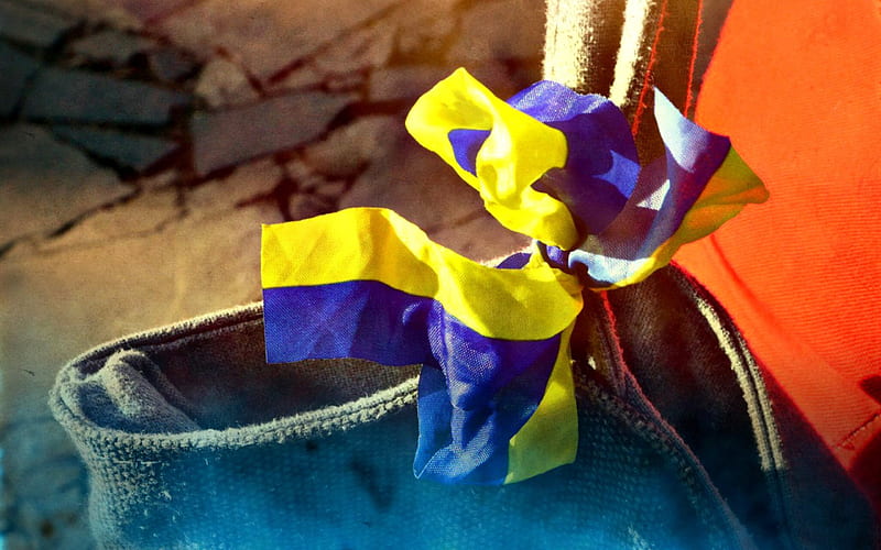 tape, flag of ukraine, symbols of ukraine, ukrainian ribbon, ukrainian tape, HD wallpaper