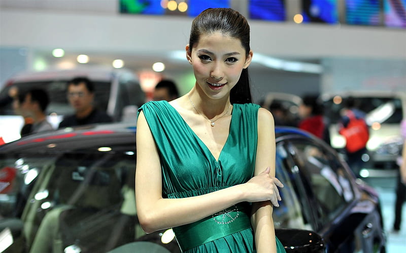 2012 Beijing International Auto Show beautiful models 12, HD wallpaper