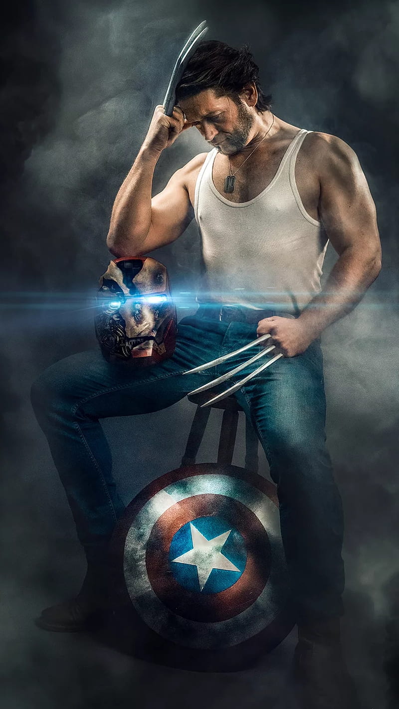 Wolverine, avengers, captain america, film, heroes, marvel, movie, x men, HD phone wallpaper