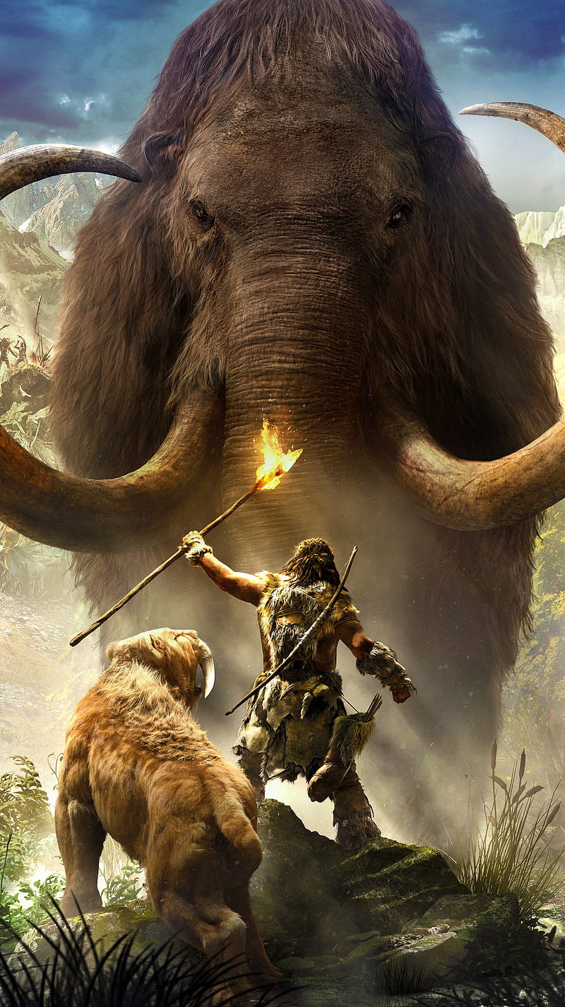 Far Cry Primal, elephant, far cry, hunter, HD phone wallpaper