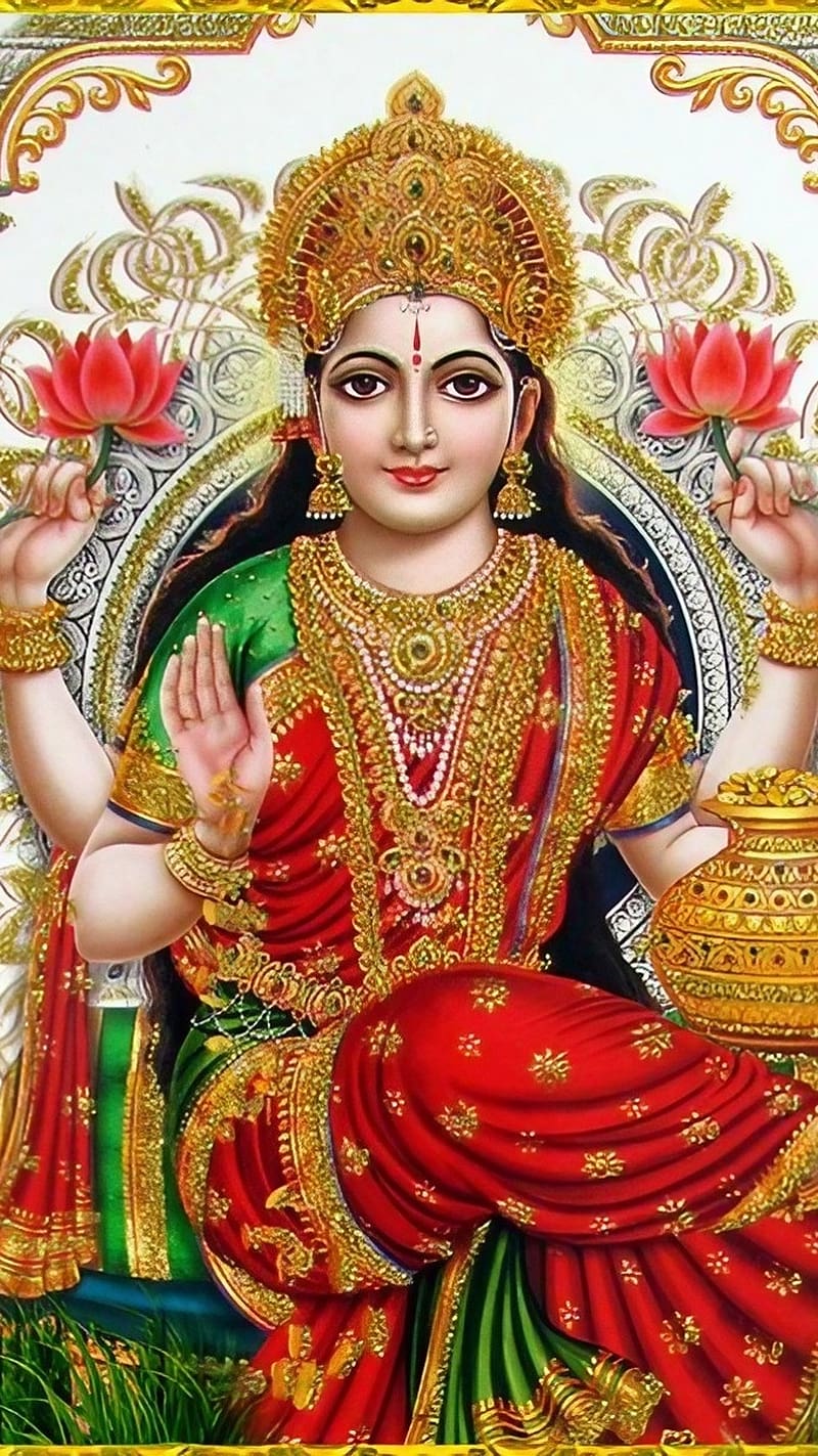 Lakshmi Ji Ka, Goddess Of Fortune, maa laxmi, HD phone wallpaper