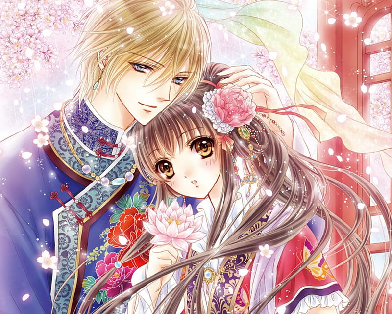 HD wallpaper: Anime, Love, Boy, Couple, Girl, Hug, Long Hair, Red Hair,  Romantic | Wallpaper Flare