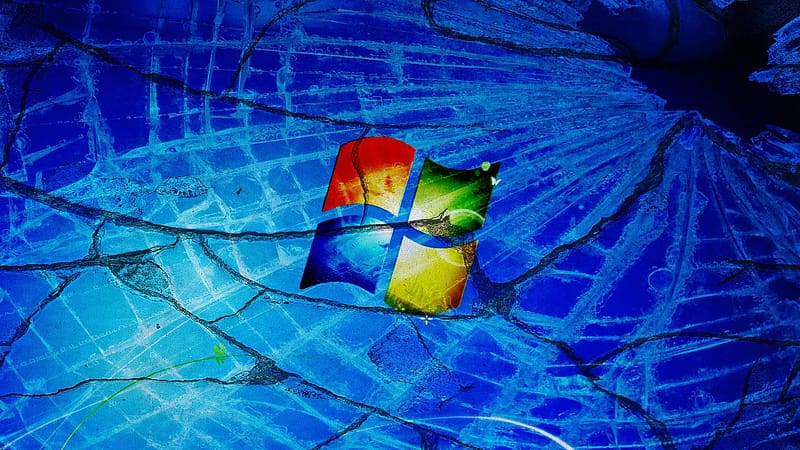 Broken Windows 7, Broken Screen, HD wallpaper