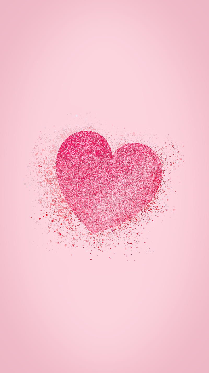 Pink heart, glitter, HD phone wallpaper | Peakpx