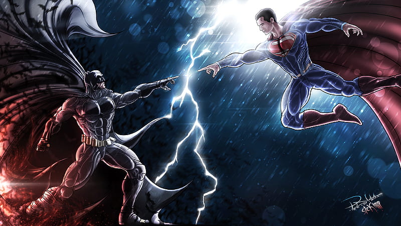DC Batman vs Superman, HD wallpaper