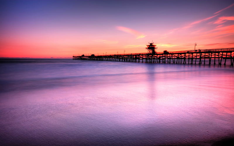 san clemente pier-American graphy, HD wallpaper