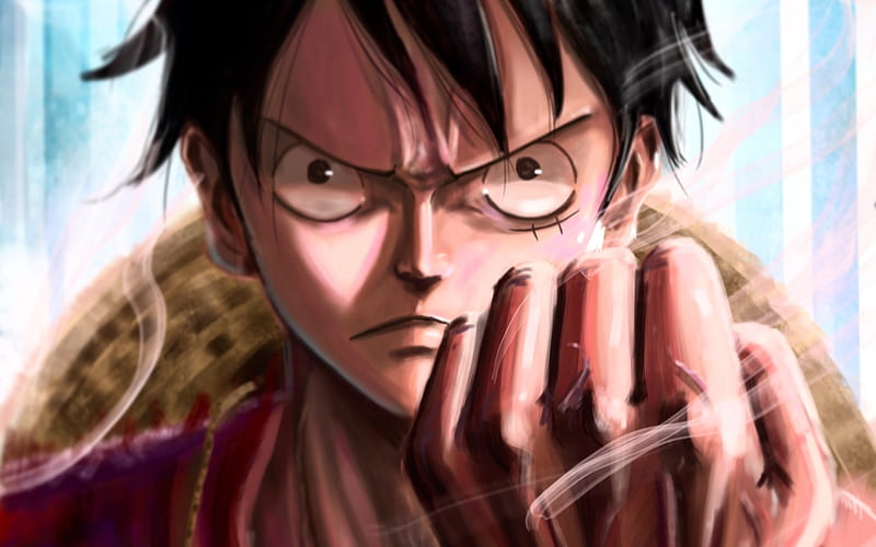 Monkey D Luffy, portrait, One Piece, artwork, battle, manga, One Piece characters for with resolution . High Quality, HD wallpaper