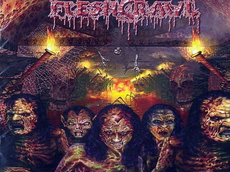 Fleshcrawl, Death Metal, Metal, Flesh, HD wallpaper