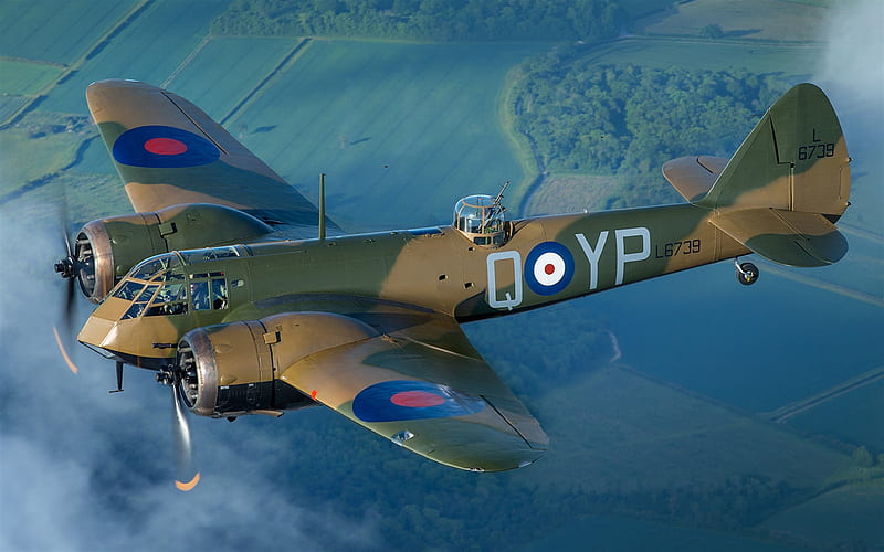 Bristol Blenheim, light bomber, World War II, Royal Air Force, British bomber, military aircraft, Blenheim Mk I, RAF, HD wallpaper