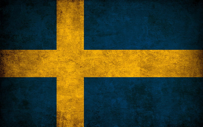 Swedish flag, flag of Sweden, Sweden, Europe, HD wallpaper