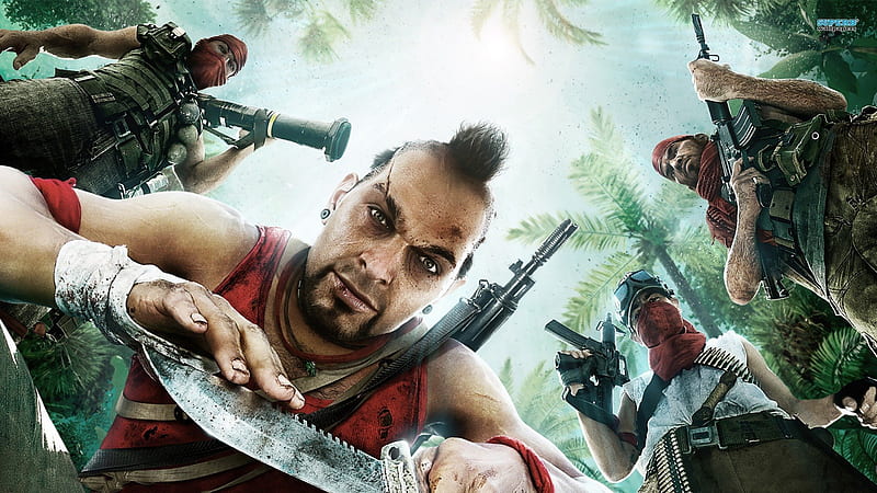 Vaas Montenegro, Far Cry 3, Cant think of a fourth, Weapons, HD wallpaper
