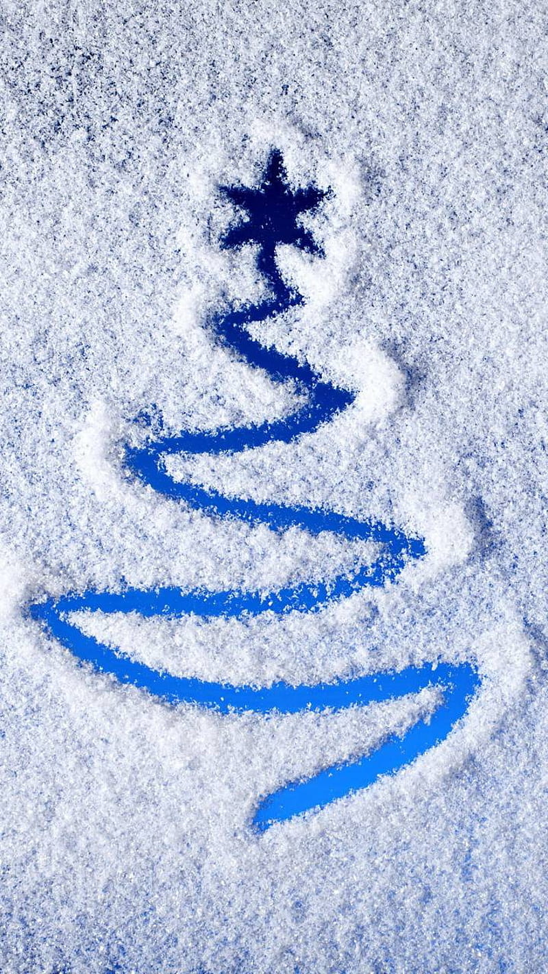 Snow Christmas Tree, newyear19, running, real, real marid, track, girl, jogging, love, snow, tree, HD phone wallpaper