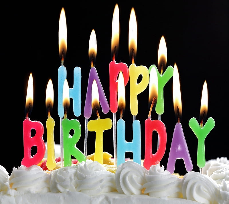 Happy birtay, birtay cake, cake, candle, wish, HD wallpaper