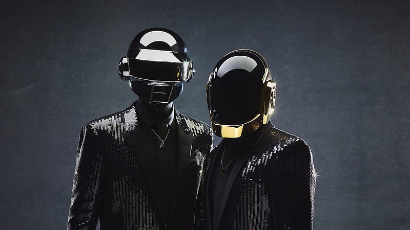 Daft Punk In Black Background Wearing Black Dress And Helmet Daft Punk, HD wallpaper