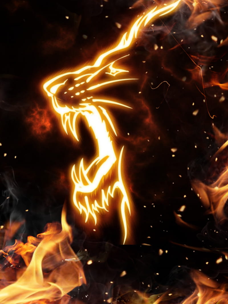 Neon fire, android, black, desenho, fire, flame, flames, iphone, leo, lion, neon, HD phone wallpaper