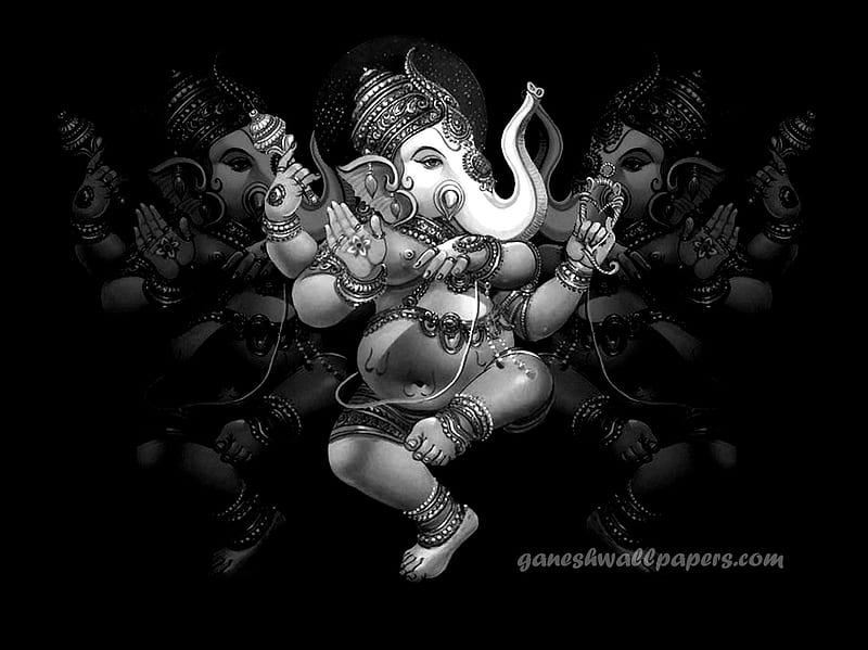 Dancing Ganesh, ganeshji, spiritual, HD wallpaper