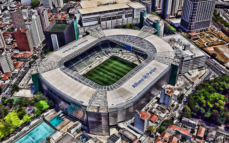 Allianz Parque Palestra Italia Arena, Palmeiras Stadium, soccer, R, football stadium, Palmeiras arena, Brazil, SE Palmeiras, HD wallpaper