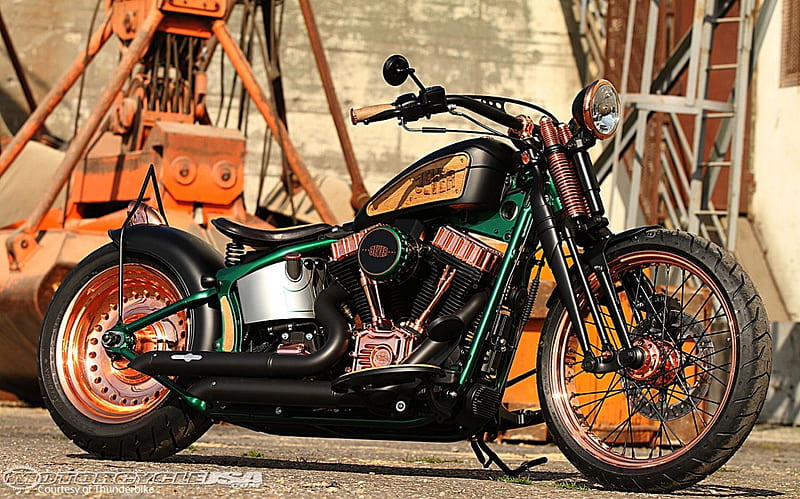 Jever Beer's Harley Blackline by Thunderbike, Thunderbike, Bike, Spokes, Custom, HD wallpaper