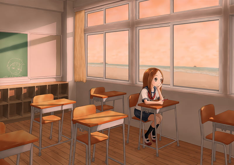 Anime, Karakai Jouzu no Takagi-san, School Uniform , Takagi (Karakai Jouzu no Takagi-san), HD wallpaper