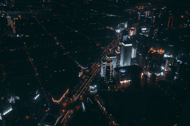 Aerial view of city during night time, HD wallpaper | Peakpx