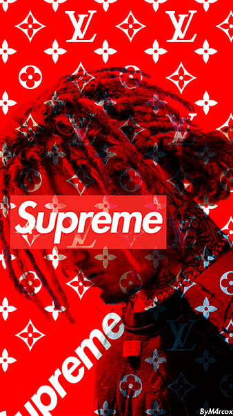 Lil Pump Supreme, hip hop, hypebeast, lil pump, louis vuitton, lv, rap, supreme, HD phone wallpaper