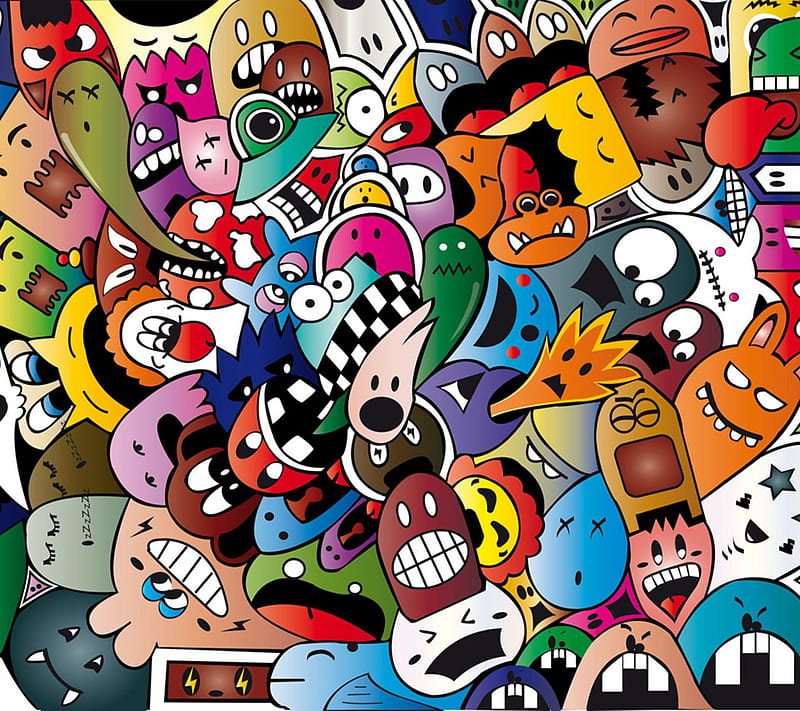 Cartoon Explosion, cartoon, characters, funny, new, nice, television, HD wallpaper