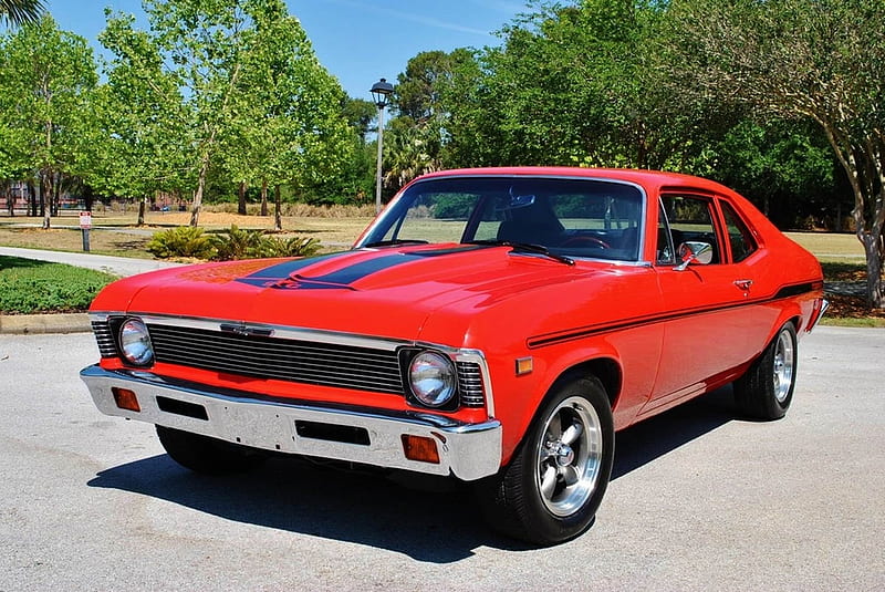 1969 Chevrolet Nova Yenko Tribute 396-325 V8, V8, Red, Chevrolet, Tribute, Muscle, 396, 325, Old-Timer, Car, Yenko, Nova, HD wallpaper
