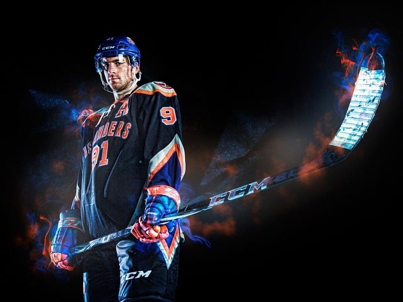 Download wallpapers New York Islanders, glitter logo, NHL, orange