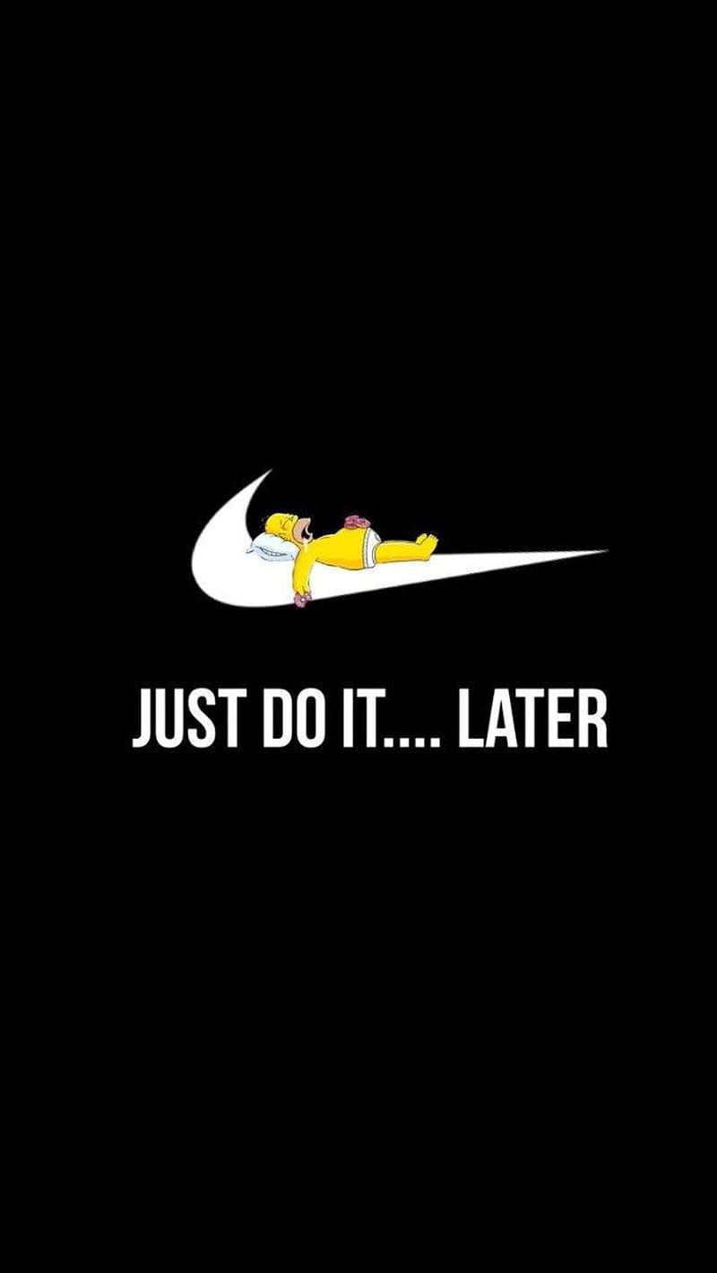 Just Do It Nike Simpsons Homer Cartoon Dark Funny Hd Phone Wallpaper Peakpx