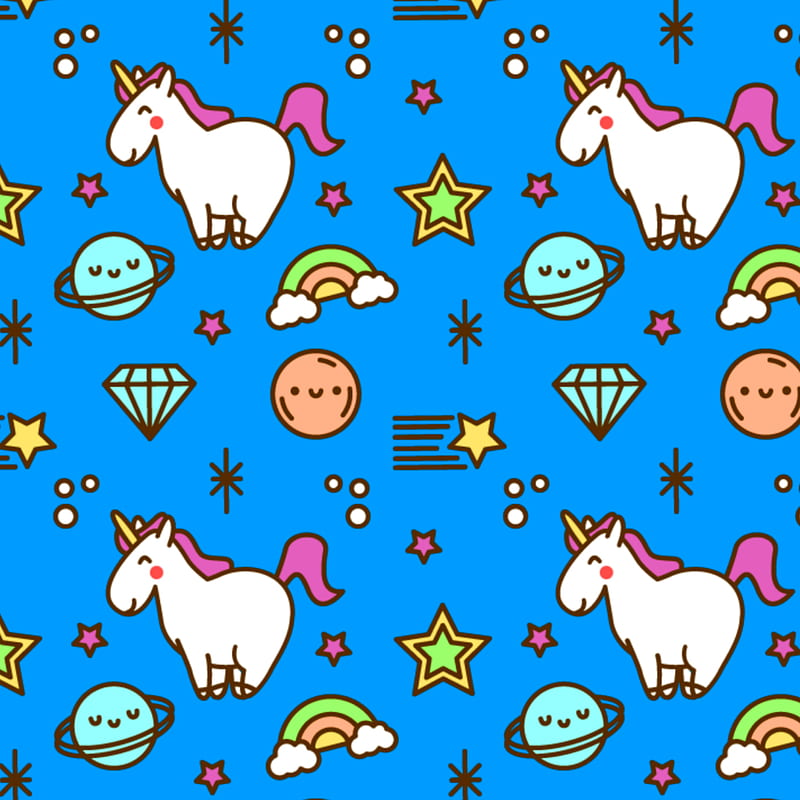 Unicorn universe, colorful, cute, space, HD phone wallpaper