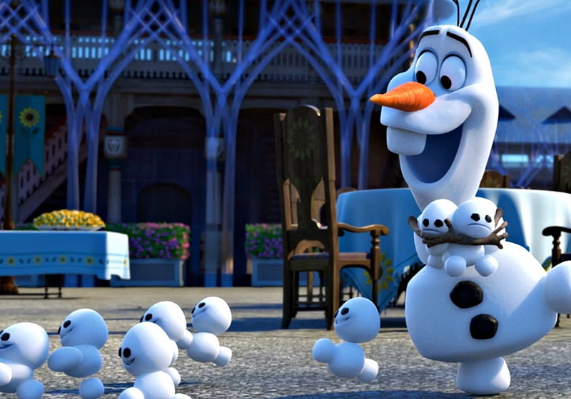 Olaf and the snowgies, movie, cute, olaf, fantasy, frozen fever, snowgies,  funny, HD wallpaper | Peakpx