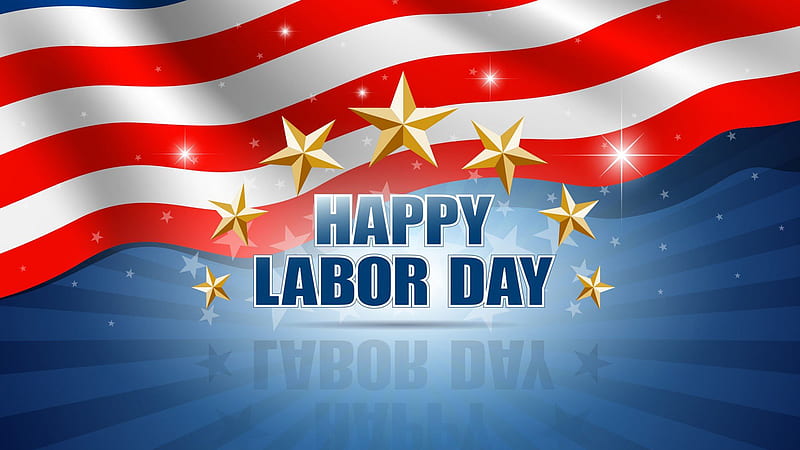 Happy Labor Day Gold Stars US Flag Background Labor Day, HD wallpaper
