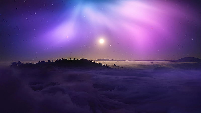 Starry Moon Night 2020, HD wallpaper