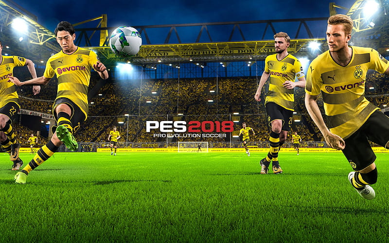 Pro Evolution Soccer 2018 poster, 2018 games, PES, BVB, Borussia Dortmund, HD wallpaper