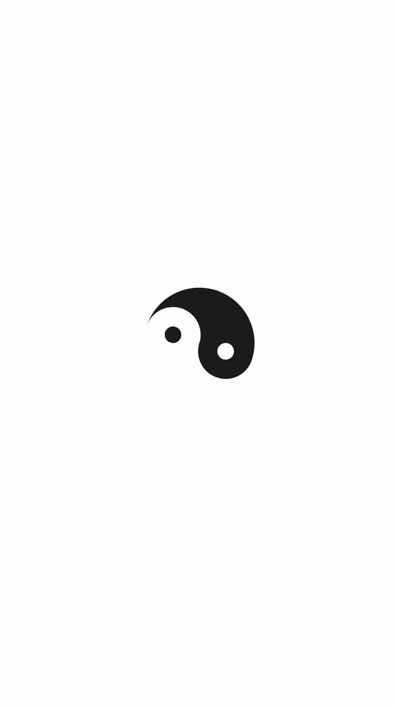 Yang Yang, black and white, preto e branco, tumblr, zen, HD phone wallpaper