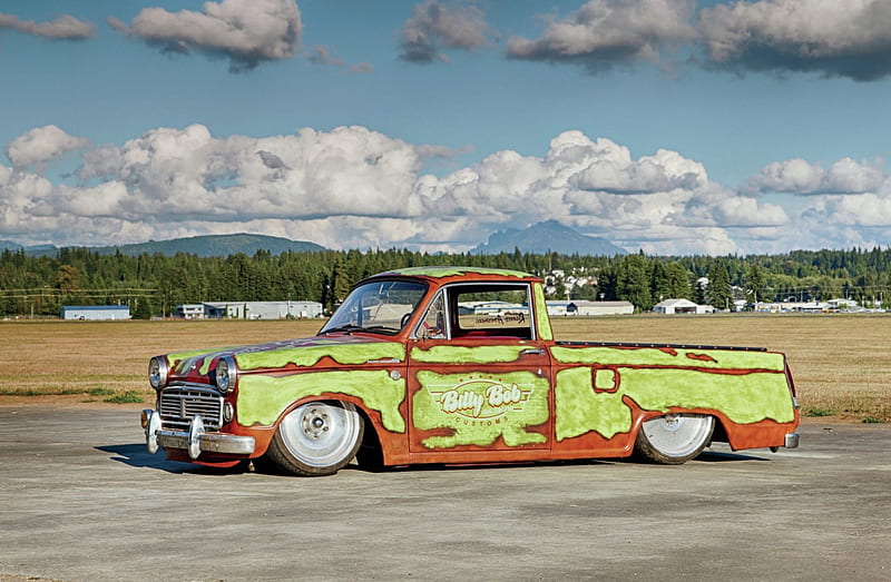 1962-Datsun, Custom Paint, Lowered, 1962, Truck, HD wallpaper