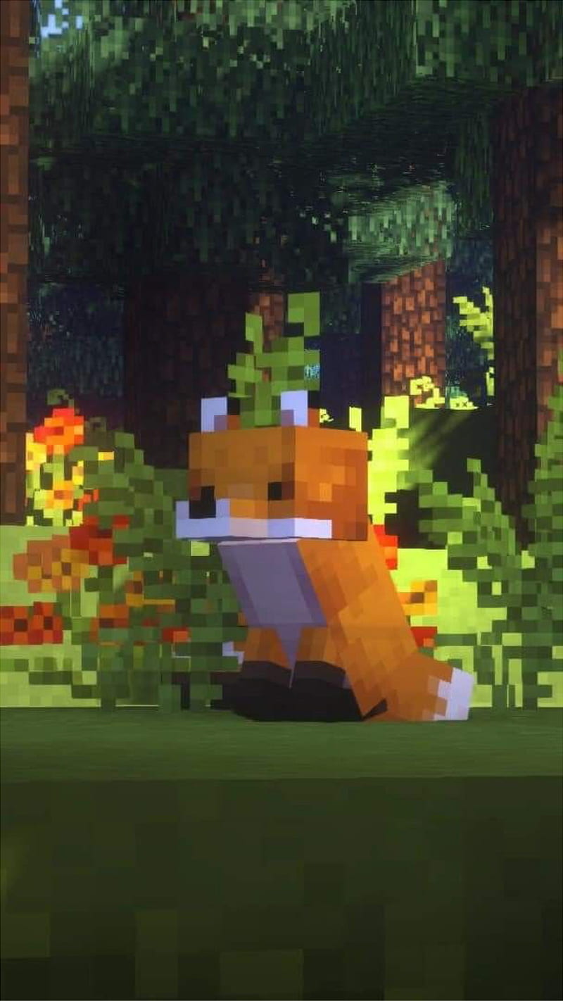 Minecraft Fox, HD phone wallpaper