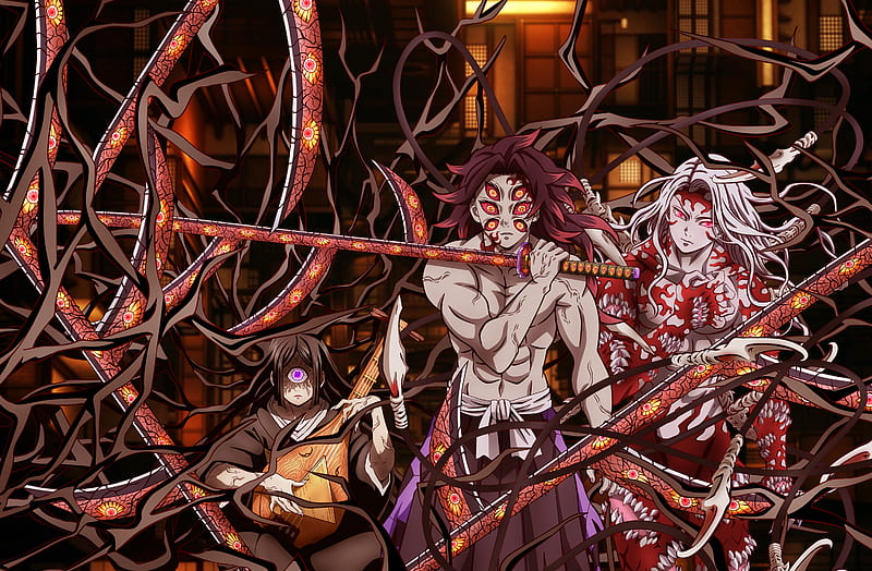 Anime, Demon Slayer: Kimetsu no Yaiba, Kokushibo (Demon Slayer) , Nakime (Demon Slayer) , Nakime (Kimetsu no Yaiba), HD wallpaper