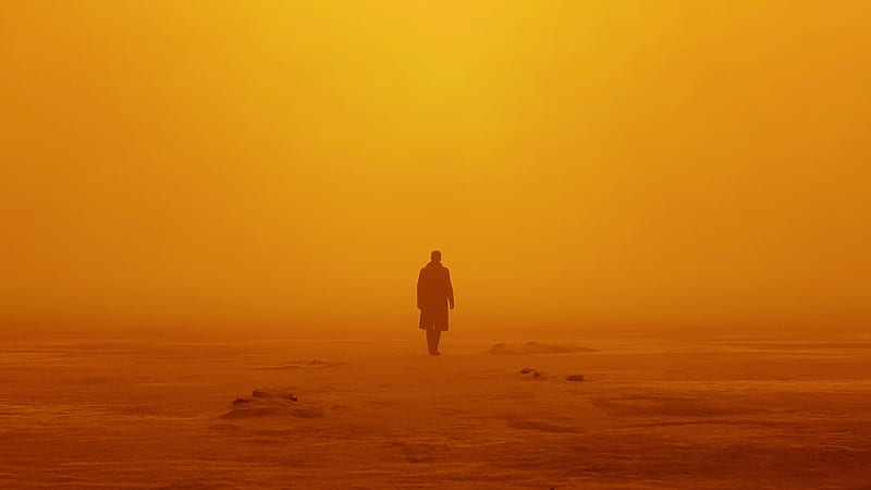 blade runner 2049, desert, orange sky, officier k, Movies, HD wallpaper
