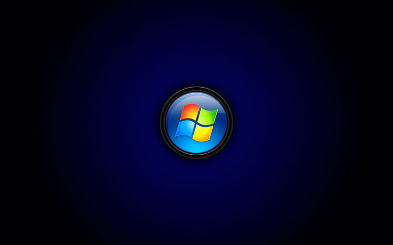 Windows Vista, logo, blue background, HD wallpaper