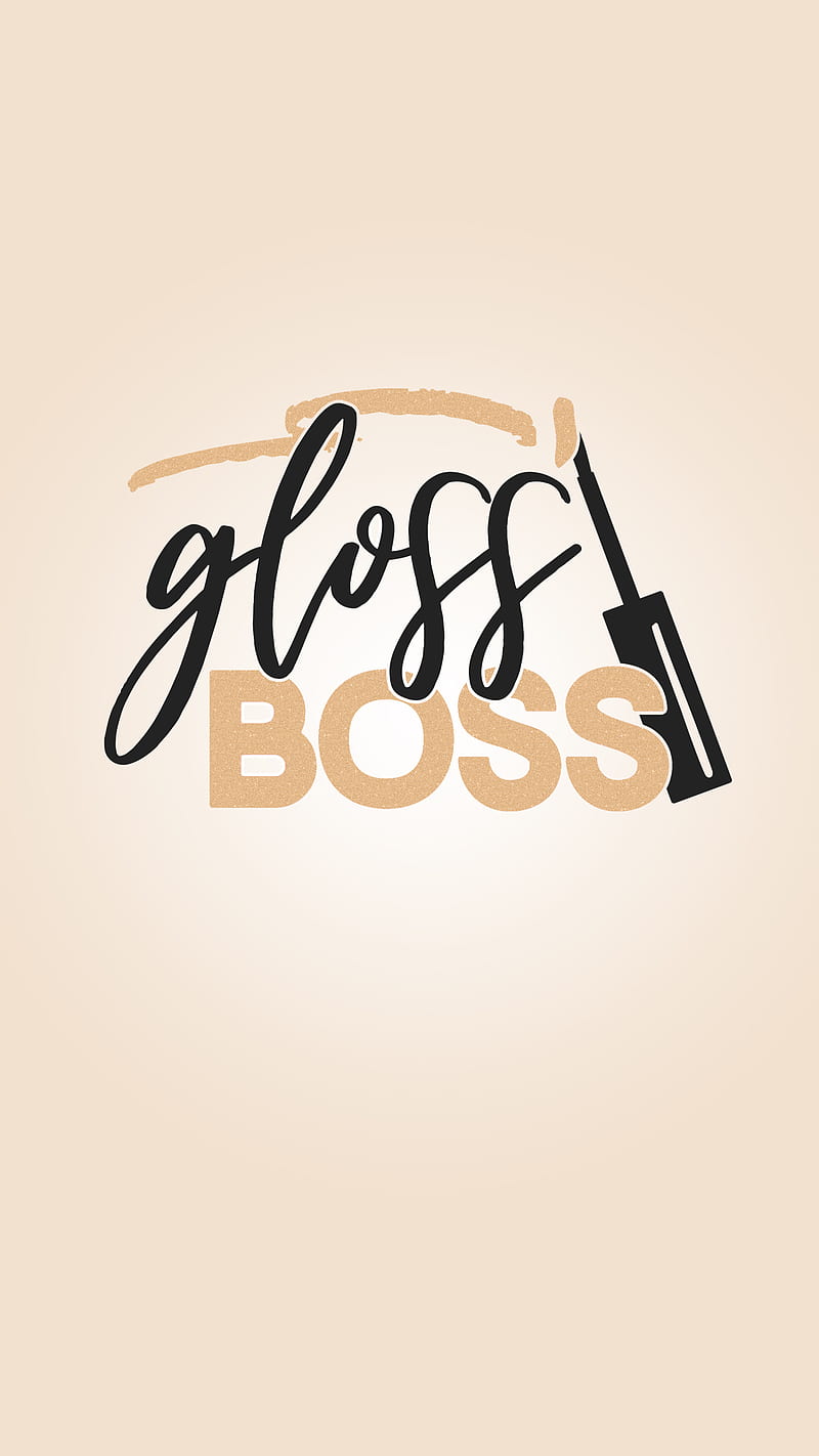 Gloss Boss, Gloss, Kiss, cosmetics, girly, gold, lip gloss, lip wand, makeup, HD phone wallpaper