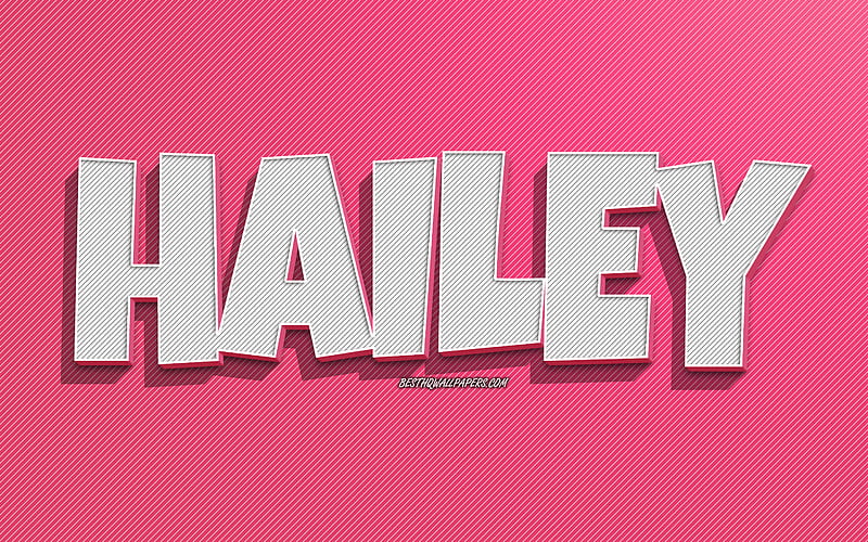 1920x1080px 1080p Free Download Hailey Pink Lines Background With Names Hailey Name