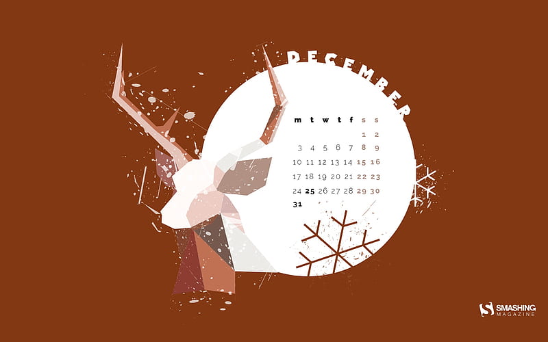 Deer Cold Winter December 2018 Calendars, HD wallpaper