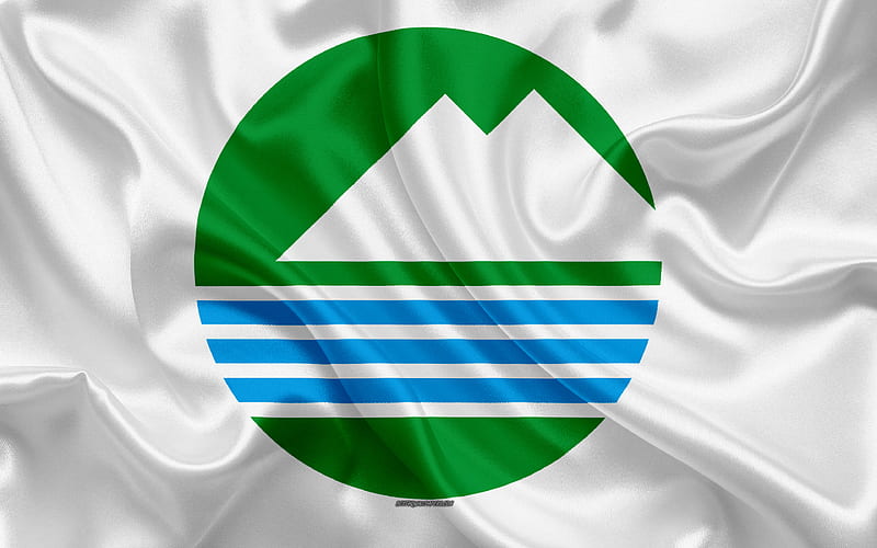 Flag of Chikusei city of japan, silk texture, Chikusei flag, japan, japanese cities, art, Asia, Ibaraki Prefecture, Chikusei, HD wallpaper