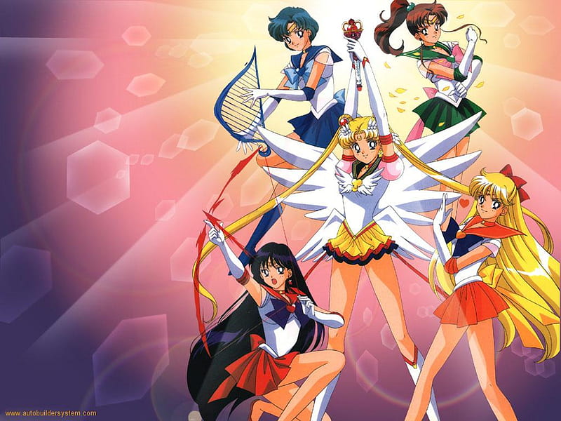 Sailor Moon Team, girls, anime, HD wallpaper